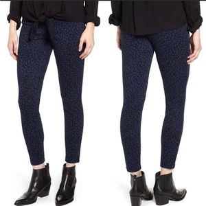 SPANX Navy Blue Leopard Print Leggings